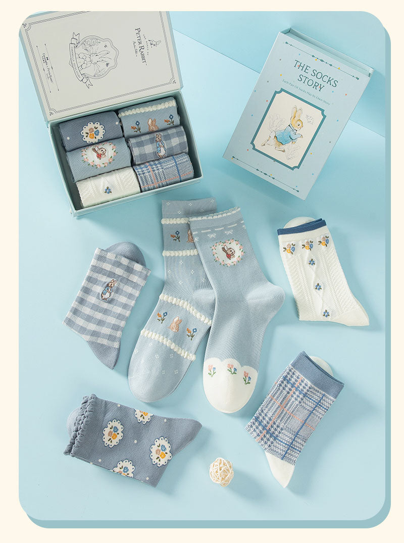 ピーターラビット™靴下 6足 ギフトセット 秋冬 CARAMELLA カラメラ ソックス peterrabbit™ 女性用 プレゼント ギフト 大人 レディース 誕生日 クリスマス おしゃれ ピーターラビット™グッズ オススメ かわいい