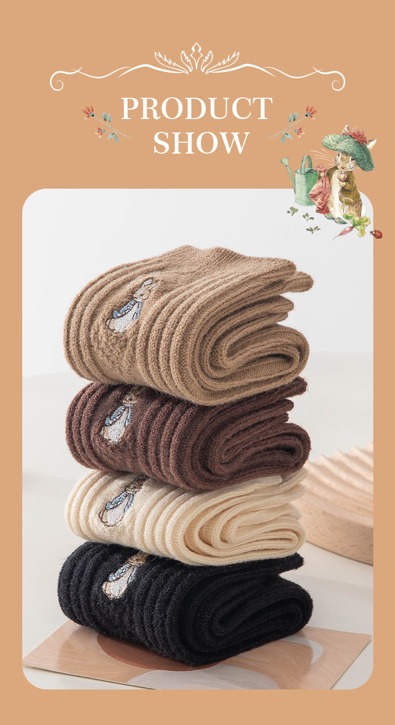 ピーターラビット™靴下 ウール製 4足セット【510624-3】CARAMELLA カラメラ ソックス 女性用 プレゼント ギフト