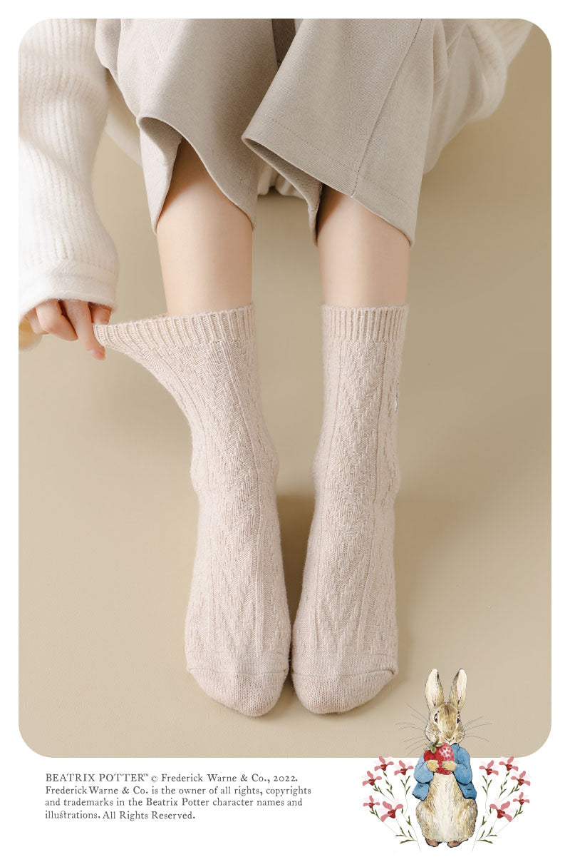 ピーターラビット™靴下 ウール製 4足セット【510624-3】CARAMELLA カラメラ ソックス 女性用 プレゼント ギフト