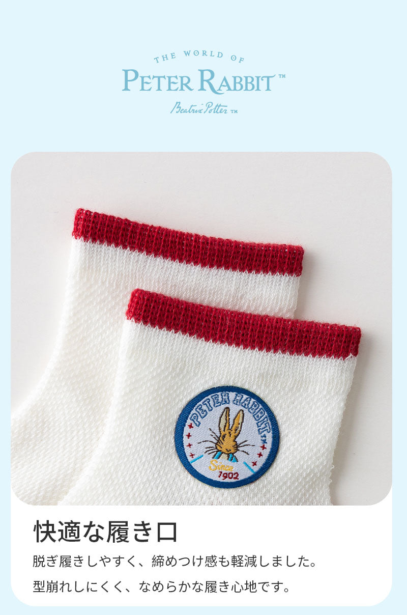 ピーターラビット™靴下 キッズ6足 ギフトセット【S/M/L】子供 小学生 男の子 サッカー 子ども 子供用 メッシュ コットン CARAMELLA カラメラ ソックス プレゼント ギフト peterrabbit™ ピーターラビット™グッズ オススメ かわいい