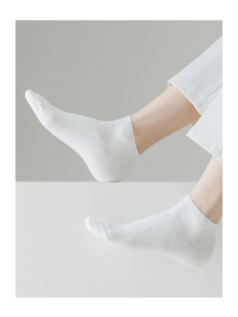 【12月上旬入荷】靴下 レディース コットン 7足セット 色選べる 93.1%綿 ソックス 女性用 Caramella 蒸れない オシャレ 滑り止め 消臭 靴下 くつ下 Caramella 7足組 22-24cm【510327】